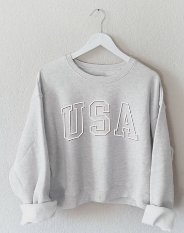 USA CROP SWEATER