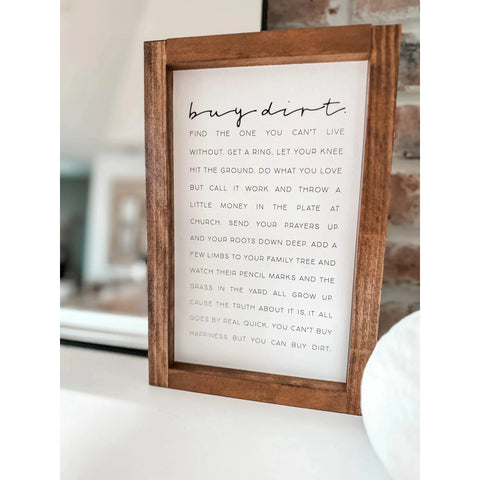 Buy Dirt Sign