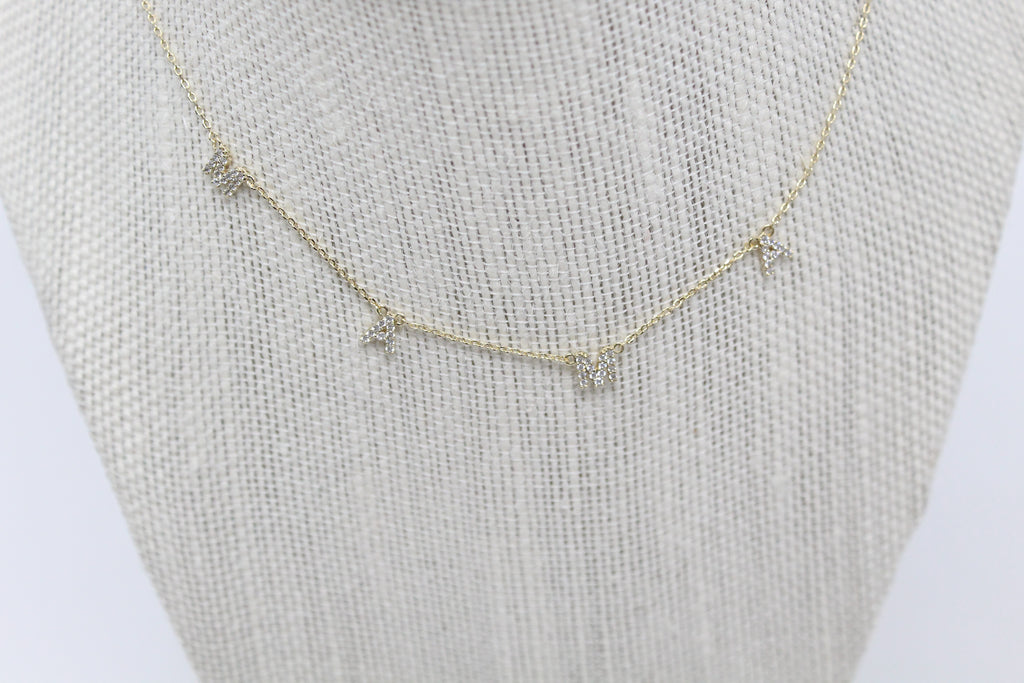 Mama Necklace - Rhinestone
