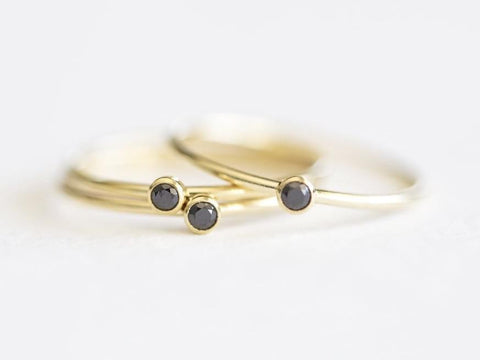Hematite Stone Stacking Ring