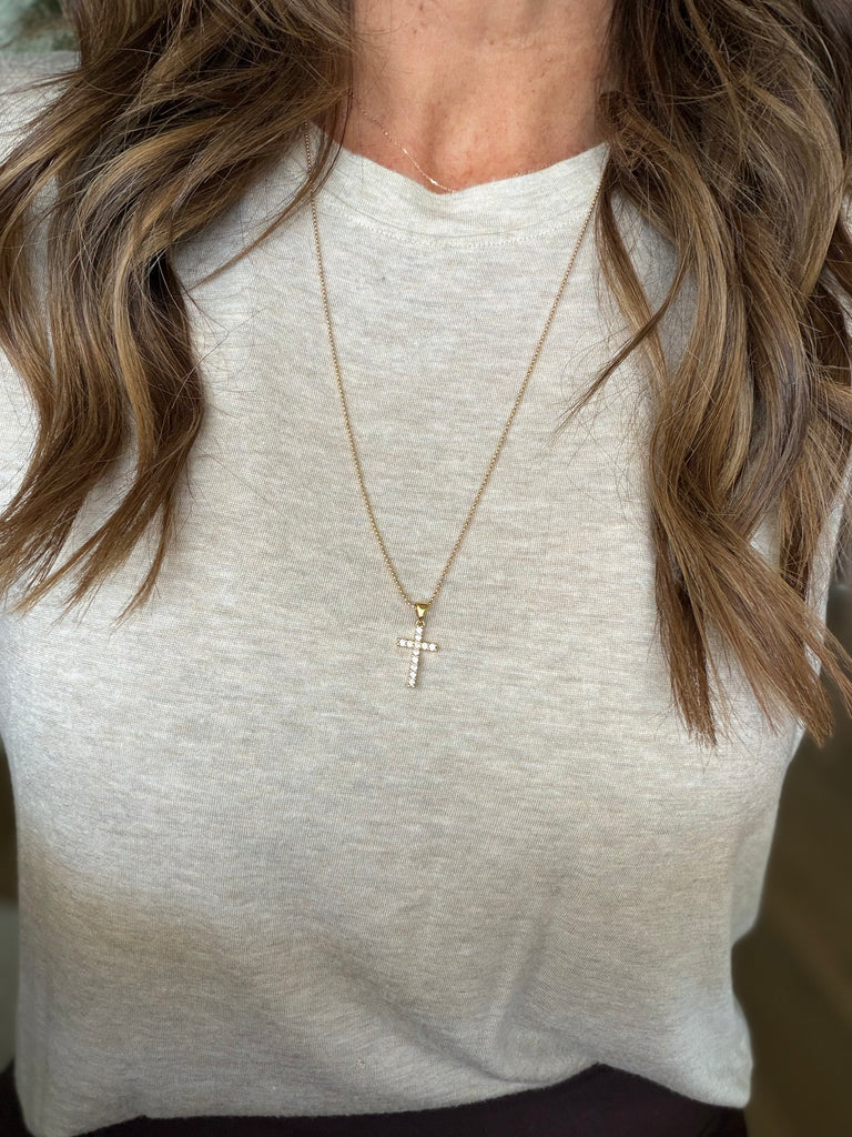 Long Cross Necklace